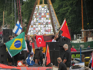 Flags of the competitors