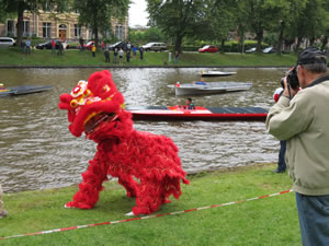 Liyang China boat and dragon mascot