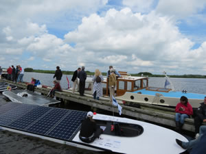 Boats recharging at Grote Wielen